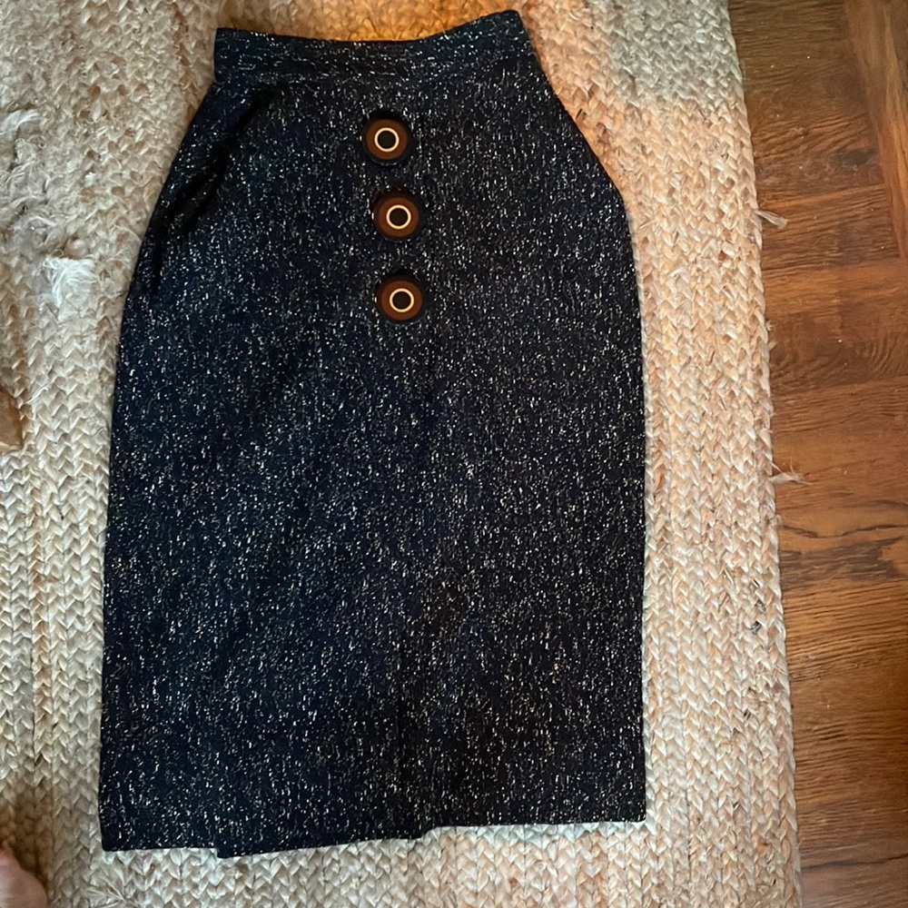 Ferregamo midi skirt with accent buttons